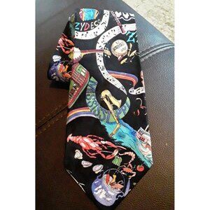 nichole miller mardt gras creole vintage tie silk 57 " vintage 1992
